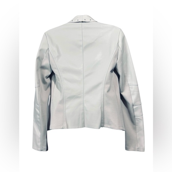 NWOT, Stunning Faux Leather Le Château Jacket, XS, Light Gray 🍂 - Picture 7 of 9